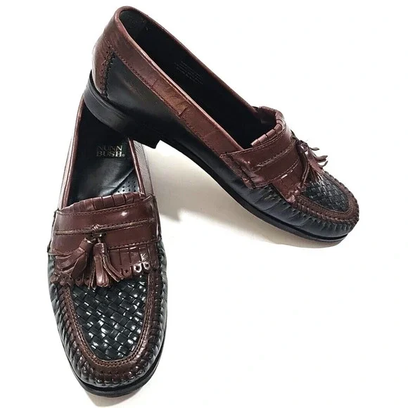 Nunn Bush Black/Brown Genuine Leather Upper Loafers Men's Shoes 9.5 W Slip on. - Picture 9 of 13